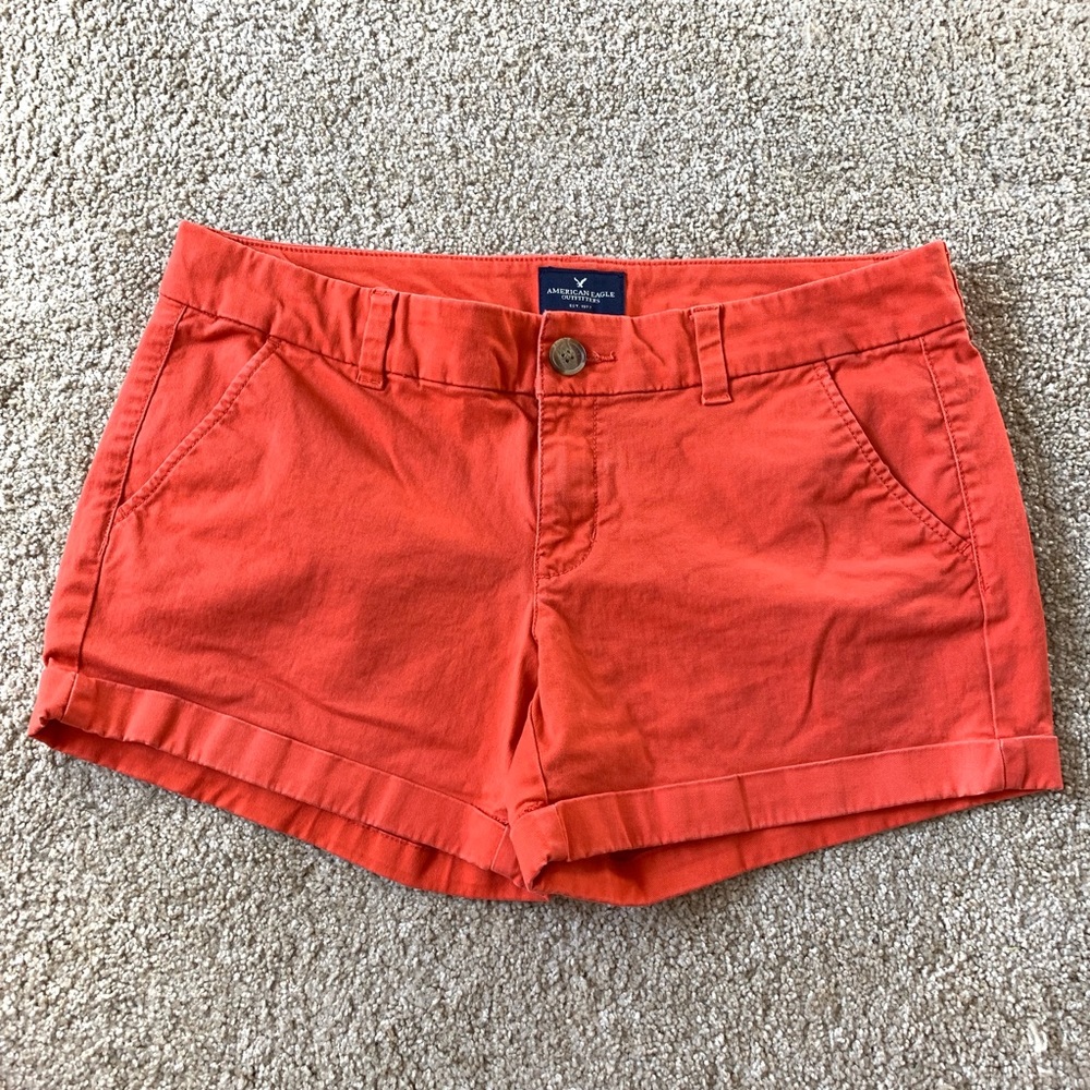 Coral Midi Stretch Khaki Short